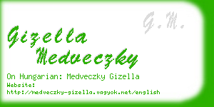 gizella medveczky business card